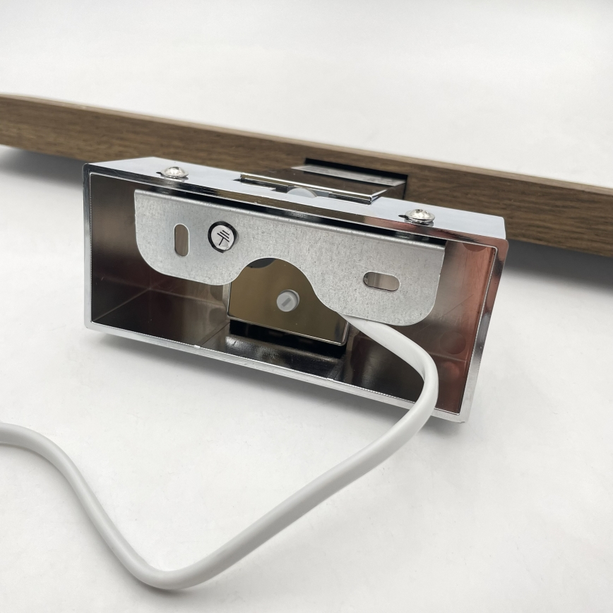 Brilagi - LED-освещение зеркала для ванной WOODY MIRROR 3 в 1, LED/8 Вт/230 В, 40 см, IP44, глянцевый хром/дуб-орех