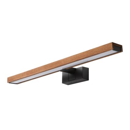 Brilagi - LED-подсветка зеркала для ванной WOODY MIRROR 3в1 LED/12W/230V 60 см IP44 чёрный/дуб вишня