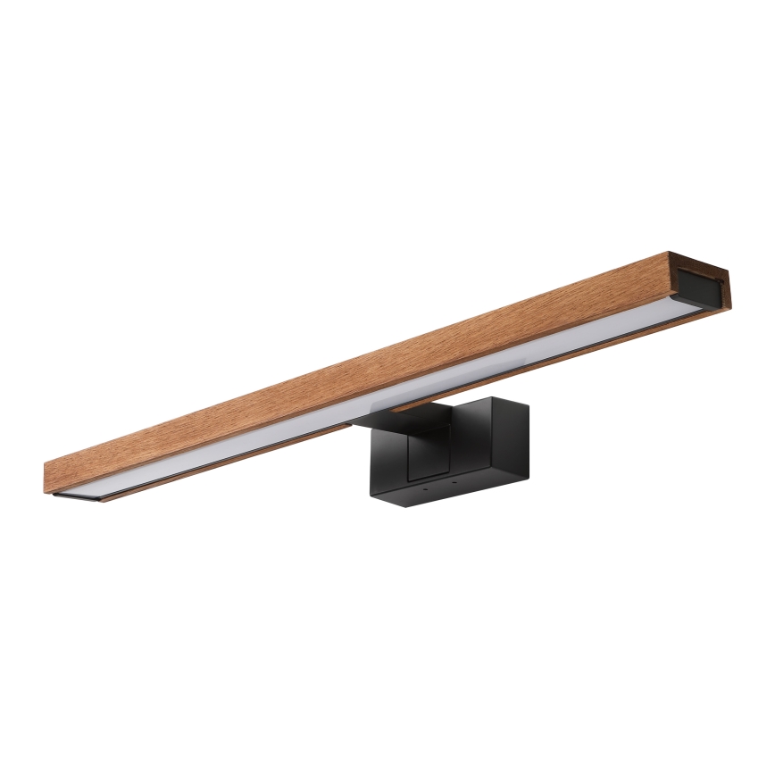 Brilagi - LED-подсветка зеркала для ванной WOODY MIRROR 3в1 LED/12W/230V 60 см IP44 чёрный/дуб вишня
