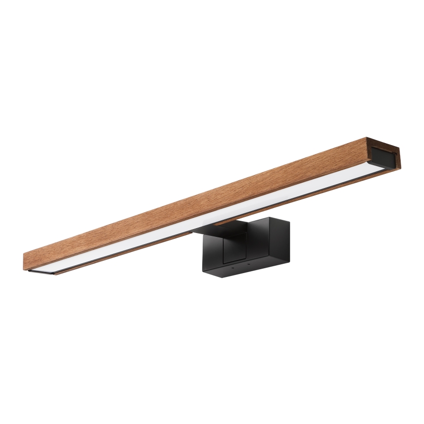 Brilagi - LED-подсветка зеркала для ванной WOODY MIRROR 3в1 LED/12W/230V 60 см IP44 чёрный/дуб вишня