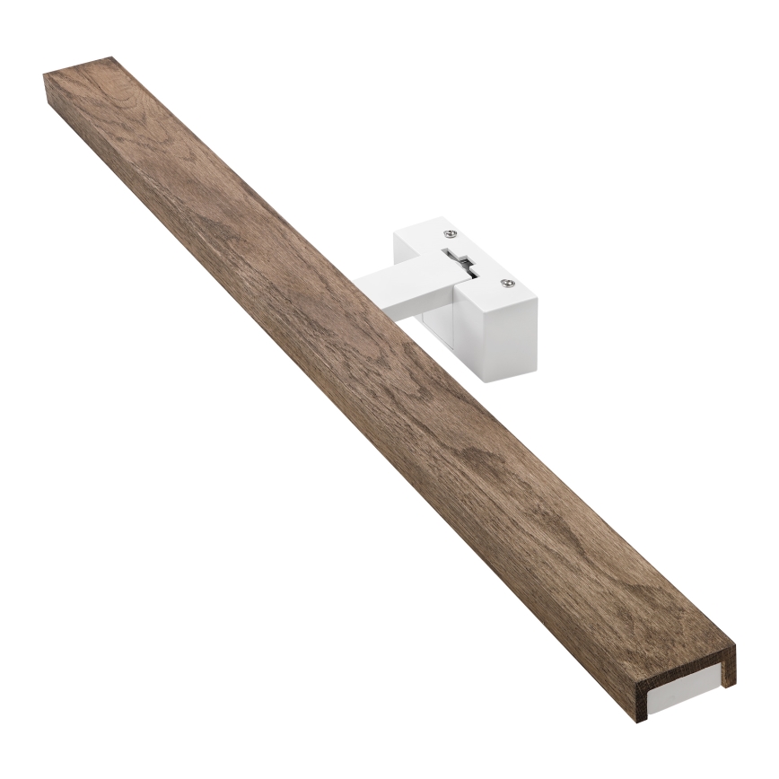 Brilagi - LED-освещение зеркала для ванной WOODY MIRROR 3 в 1 LED/15W/230V 80 см IP44 белый/дуб орех