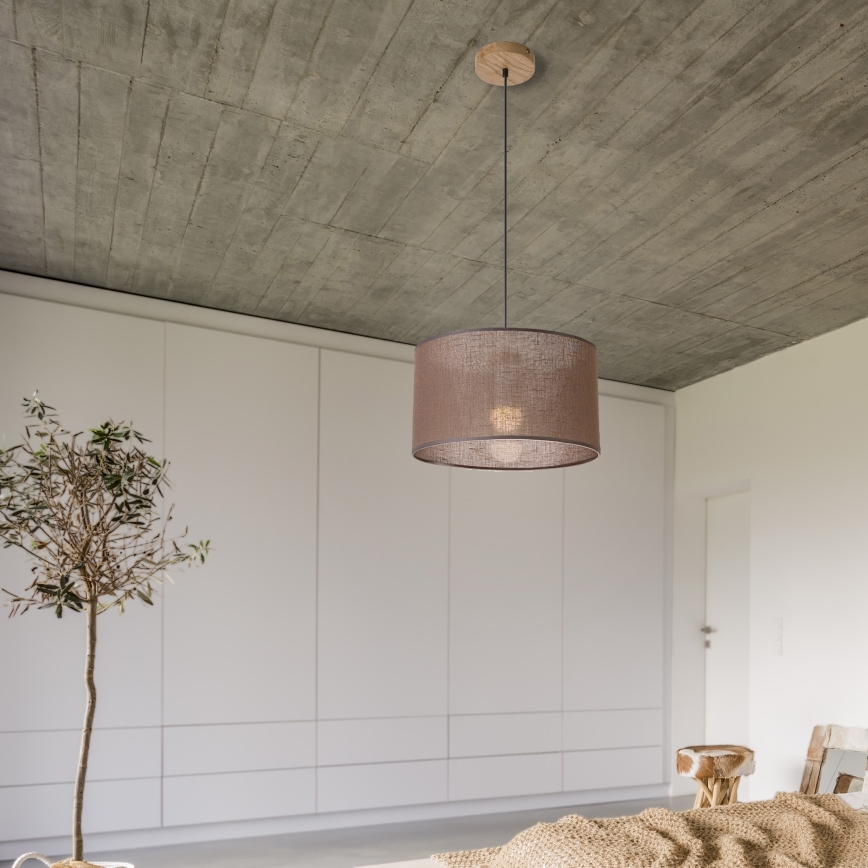 Brilagi - LED Подвесная люстра ANTHONY 1xE27/60W/230V дуб/коричневый