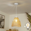 Brilagi - LED-подвесная люстра CERIA BOHO на тросе 1xE27/40W/230V, диаметр 30 см, коричневая