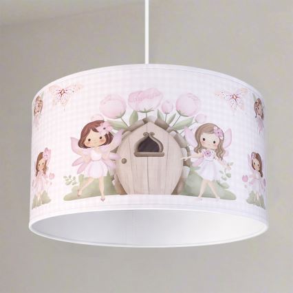 Brilagi - LED-подвесная люстра для детской BOBO 1xE27/60W/230V Ø 35 см розовая/с феями