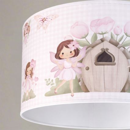 Brilagi - LED-подвесная люстра для детской BOBO 1xE27/60W/230V Ø 35 см розовая/с феями