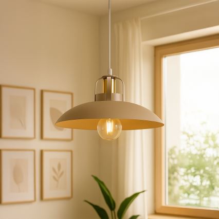 Brilagi - LED Подвесная люстра FLAMENGO 1xE27/60W/230V бежевый