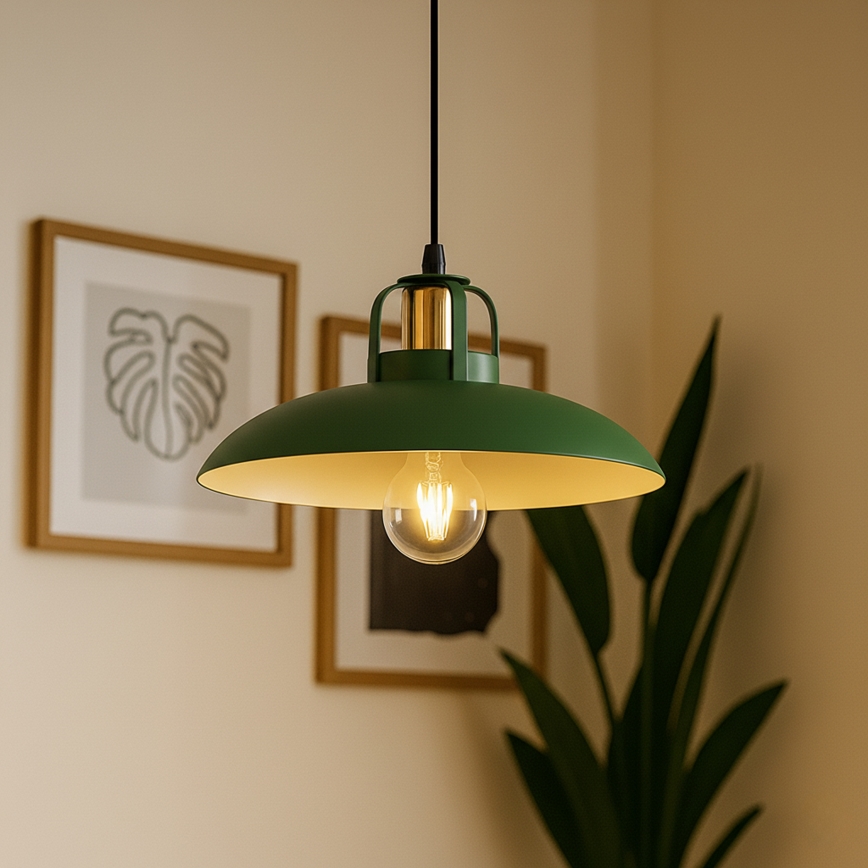 Brilagi - LED Подвесная люстра FLAMENGO 1xE27/60W/230V зеленый
