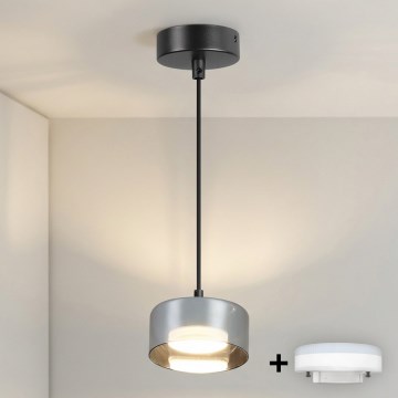 Brilagi - LED Подвесная люстра на тросе AURA LUX 1xGX53/30W/230V черный/дымчатый