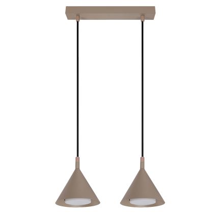 BRILAGI - LED Подвесная люстра на тросе CONE DOUBLE 2xGX53/15W/230V бежевая