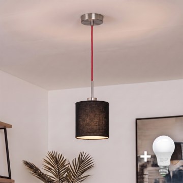 Brilagi - LED-подвесная люстра NUBILA на тросе 1xE27/60W/230V, диаметр 14 см, красный/чёрный