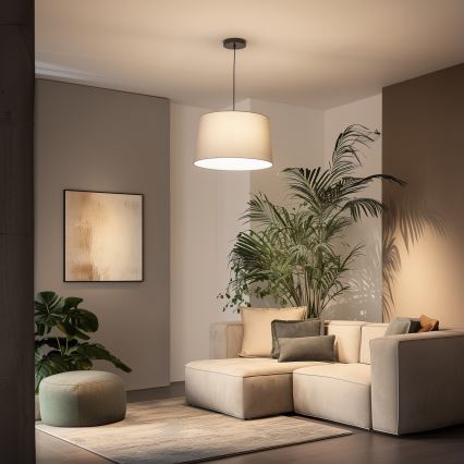 Brilagi - LED-подвесной светильник на шнуре CERIA 1xE27/40W/230V, диам. 45 см, серый