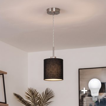 Brilagi - LED подвесной светильник на шнуре NUBILA 1xE27/60W/230V Ø 14 см чёрный