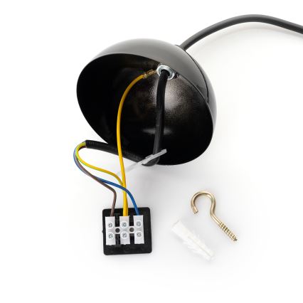 BRILAGI - LED-подвесной светильник на тросе METALO 1xE27/40W/230V Ø 40 см чёрный/медный