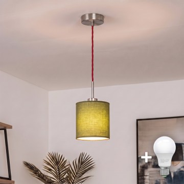 Brilagi - LED-подвесной светильник на тросе NUBILA 1xE27/60W/230V диаметр 14 см красный/зелёный