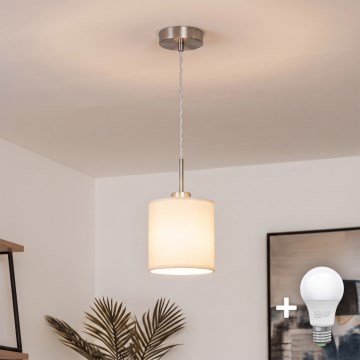 Brilagi - LED подвесной светильник на тросе NUBILA 1xE27/60W/230V Ø 14 см, кремовый