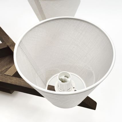 Brilagi - Светодиодная накладная люстра ANTHONY 5xE14/40W/230V дуб орех/белый