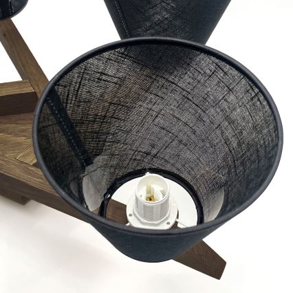 Brilagi - Светодиодная накладная люстра ANTHONY 5xE14/40W/230V дуб орех/черный