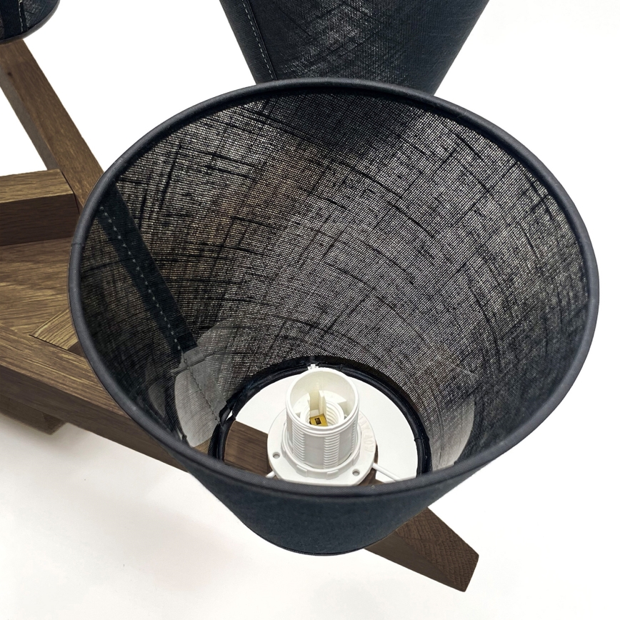 Brilagi - Светодиодная накладная люстра ANTHONY 5xE14/40W/230V дуб орех/черный