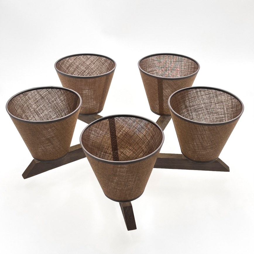 Brilagi - Светодиодная накладная люстра ANTHONY 5xE14/40W/230V дуб орех/коричневый