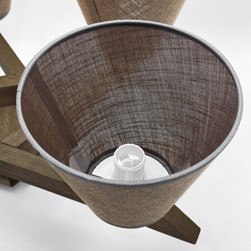 Brilagi - Светодиодная накладная люстра ANTHONY 5xE14/40W/230V дуб орех/коричневый