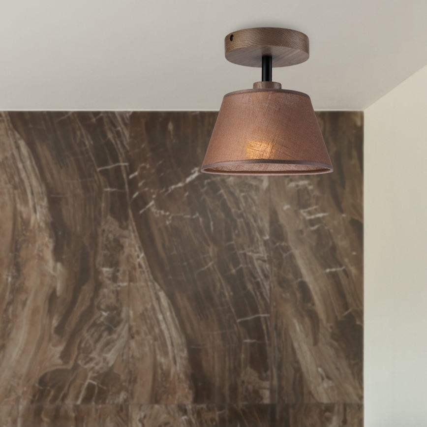 Brilagi - Светодиодная накладная люстра ANTHONY 1xE14/60W/230V дуб орех/коричневый