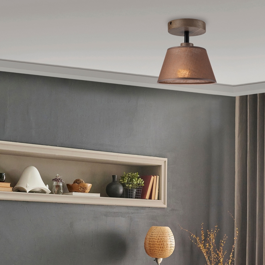 Brilagi - Светодиодная накладная люстра ANTHONY 1xE14/60W/230V дуб орех/коричневый