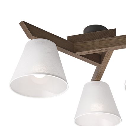 Brilagi - Светодиодная накладная люстра ANTHONY 3xE14/40W/230V дуб орех/белый