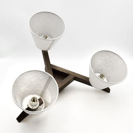 Brilagi - Светодиодная накладная люстра ANTHONY 3xE14/40W/230V дуб орех/белый