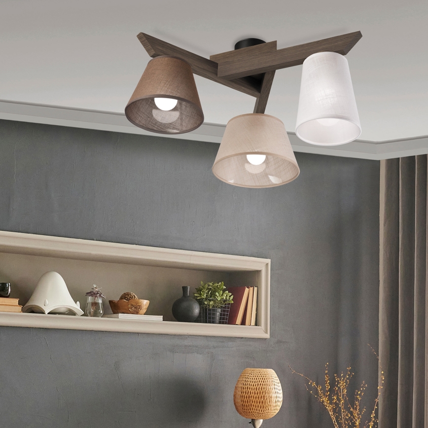 Brilagi - Светодиодная накладная люстра ANTHONY 3xE14/40W/230V дуб орех