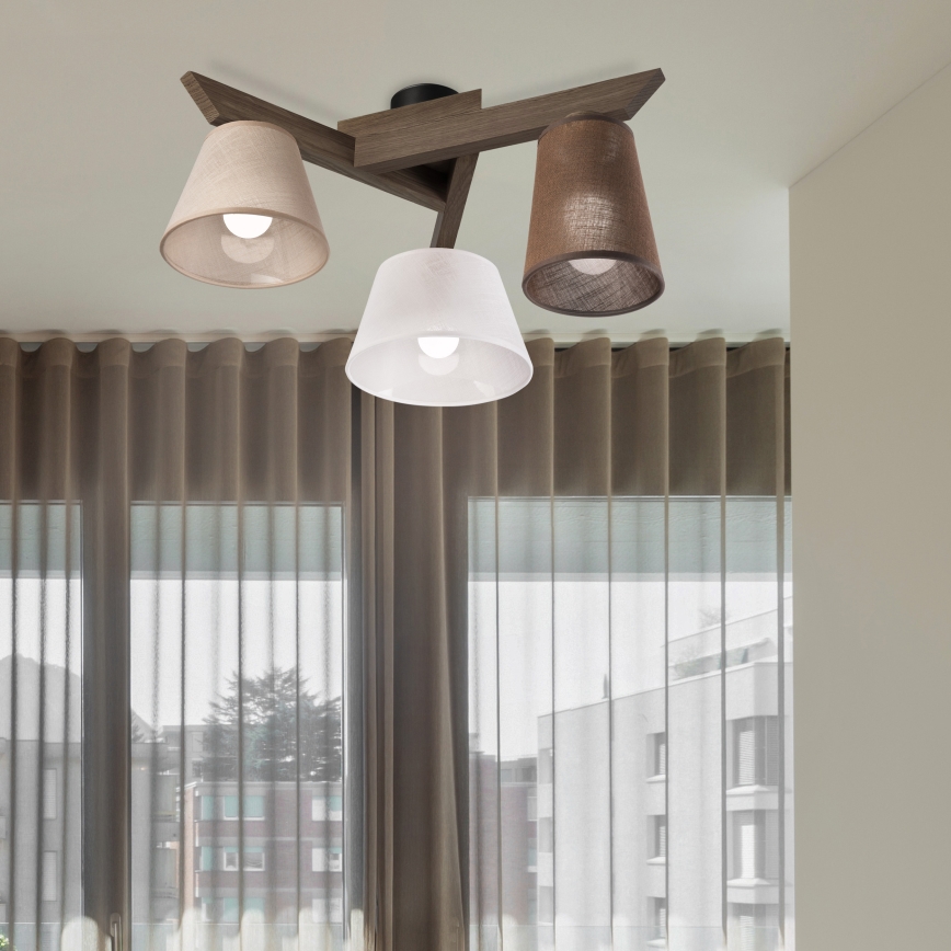 Brilagi - Светодиодная накладная люстра ANTHONY 3xE14/40W/230V дуб орех