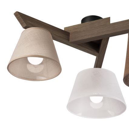 Brilagi - Светодиодная накладная люстра ANTHONY 3xE14/40W/230V дуб орех