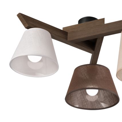 Brilagi - Светодиодная накладная люстра ANTHONY 3xE14/40W/230V дуб орех