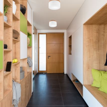 Brilagi - LED Потолочный светильник BELLADONNA 1xE27/15W/230V диаметр 30 см белый/дуб