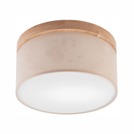 Brilagi - LED Потолочный светильник BELLADONNA 1xE27/15W/230V диаметр 30 см бежевый/дуб