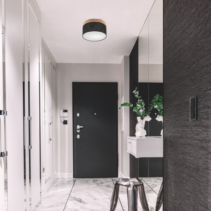 Brilagi - LED Потолочный светильник BELLADONNA 1xE27/15W/230V диаметр 30 см черный/дуб