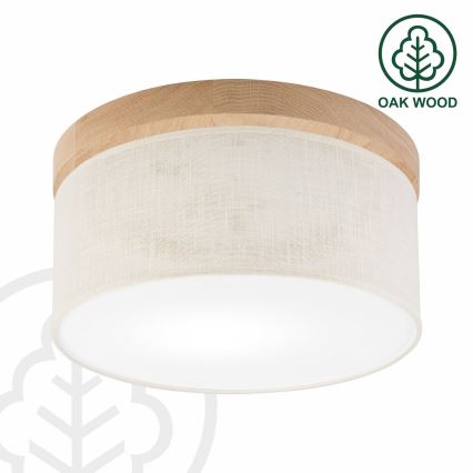 Brilagi - LED Потолочный светильник BELLADONNA 1xE27/15W/230V диаметр 30 см кремовый/дуб