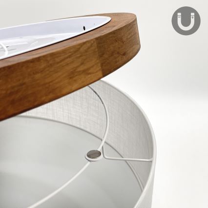 Brilagi - LED Потолочный светильник BELLADONNA 2xE27/15W/230V диаметр 40 см белый/дуб вишня