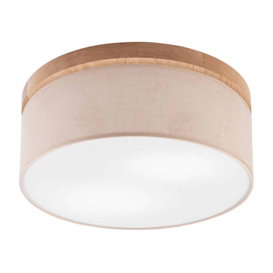 Brilagi - LED Потолочный светильник BELLADONNA 2xE27/15W/230V диаметр 40 см бежевый/дуб