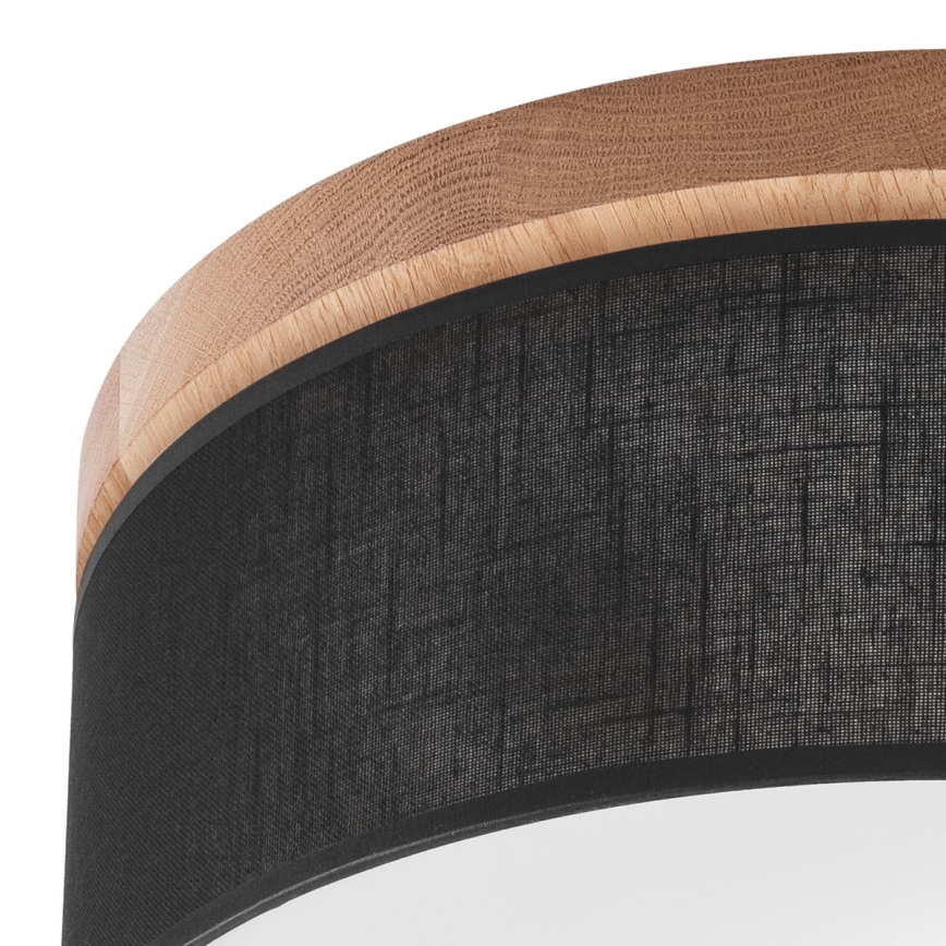 Brilagi - LED Потолочный светильник BELLADONNA 2xE27/15W/230V диаметр 40 см черный/дуб