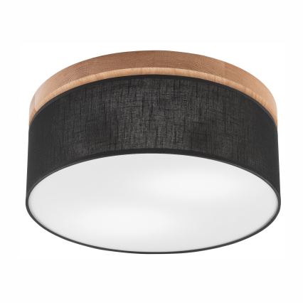 Brilagi - LED Потолочный светильник BELLADONNA 2xE27/15W/230V диаметр 40 см черный/дуб