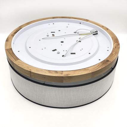 Brilagi - LED Потолочный светильник BELLADONNA 3xE27/15W/230V диаметр 50 см белый/дуб