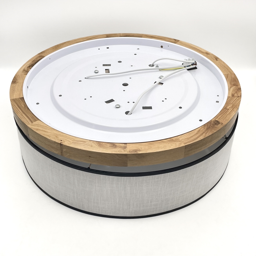 Brilagi - LED Потолочный светильник BELLADONNA 3xE27/15W/230V диаметр 50 см белый/дуб