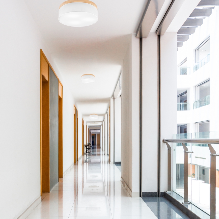 Brilagi - LED Потолочный светильник BELLADONNA 3xE27/15W/230V диаметр 50 см белый/сосна