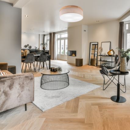 Brilagi - LED Потолочный светильник BELLADONNA 3xE27/15W/230V диаметр 50 см бежевый/дуб