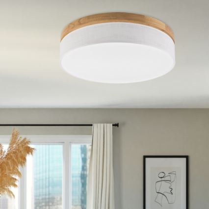 Brilagi - LED потолочный светильник BELLADONNA LED/36W/230V Ø 50 см белый/дуб