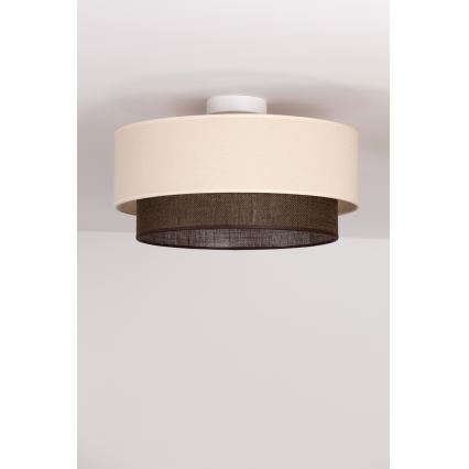 Brilagi - LED потолочный светильник BOHO STYLE 1xE27/15W/230V, диаметр 40 см, кремовый/коричневый