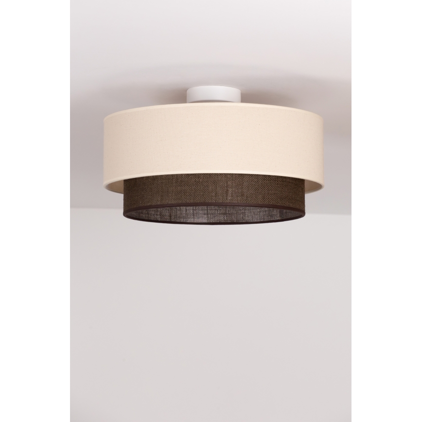Brilagi - LED потолочный светильник BOHO STYLE 1xE27/15W/230V, диаметр 40 см, кремовый/коричневый