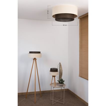 Brilagi - LED потолочный светильник BOHO STYLE 3xE27/15W/230V диаметр 60 см кремовый/коричневый