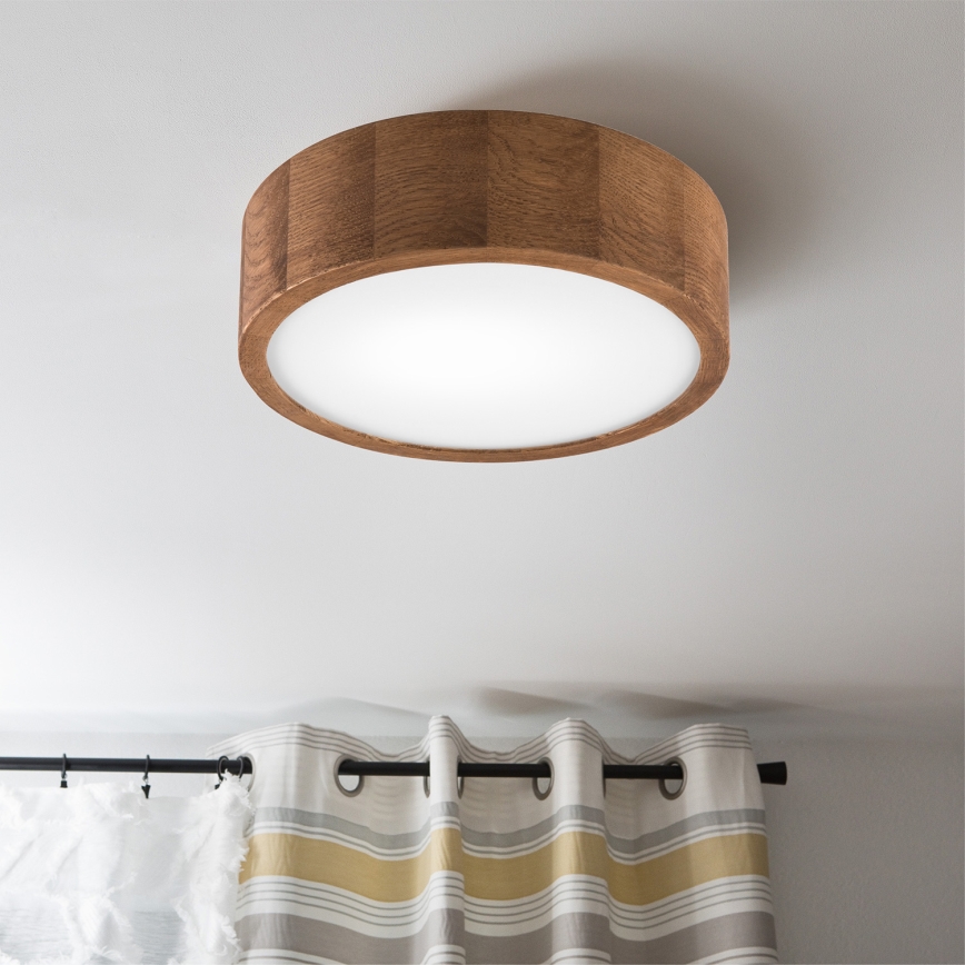 Brilagi - LED потолочный светильник CARVALHO 1xE27/15W/230V дуб/вишня Ø 27 см
