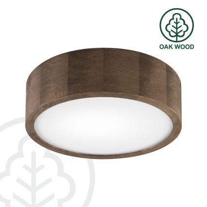 Brilagi - LED потолочный светильник CARVALHO 1xE27/15W/230V, отделка дуб/орех, диаметр 27 см
